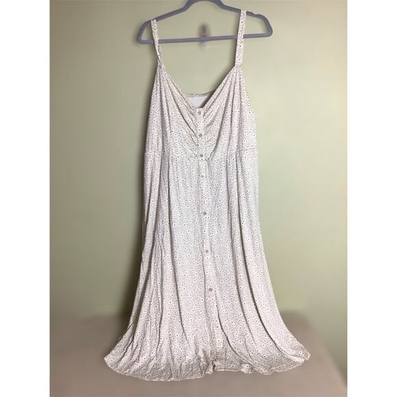 Torrid Women Midi Super Soft Button-Front Dress Sz. 4X  Striped Daisy Floral - Picture 6 of 11